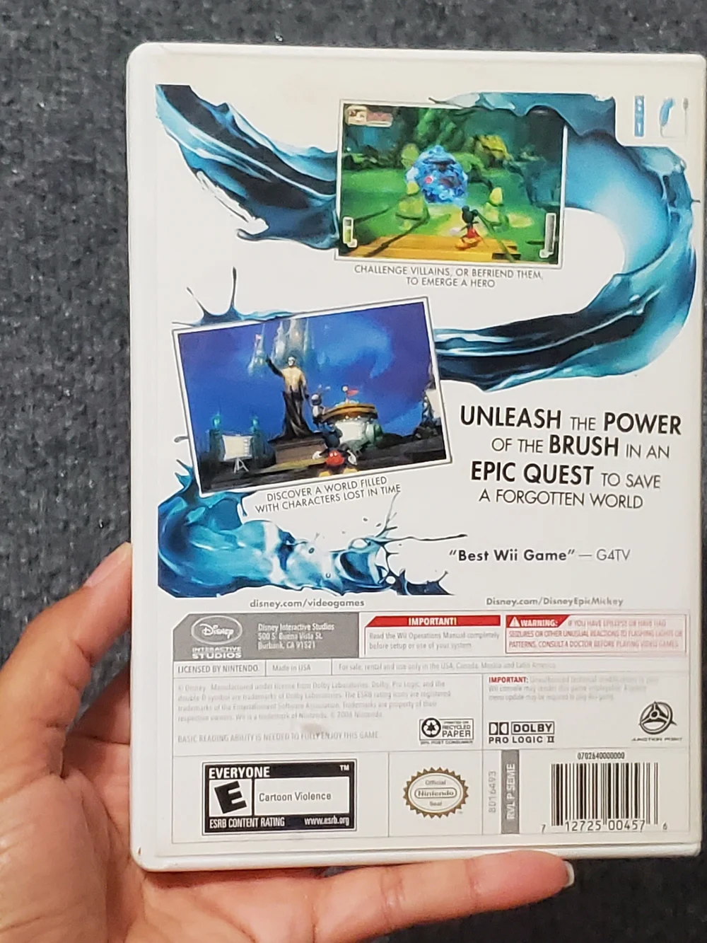 Disney Epic Mickey (Nintendo Wii, 2010) Oswald The Lucky Rabbit Returns Game